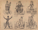 Madame Vestris in six favorite characters (Apollo, Page, Don Giovanni, Captain Macheath, Maria Darlington, and Mandane)