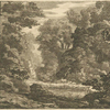 Une petite mare entourée d'arbres