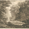 Une petite mare entourée d'arbres