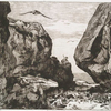 Gorge dans des rochers, d'après Jules Laurens