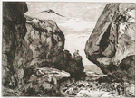 Gorge dans des rochers, d'après Jules Laurens