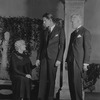 Lynn Fontanne as Nina, John J. Burns (center), her stage son Gordon Evans, as a man and Glenn Anders as Edmund Darrell.