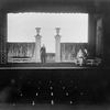 Tom Powers as Charles Marsden, center stage, couple: Ethel Westley as Madeline and John J. Burns as Gordon Evans (both seated on garden bench).