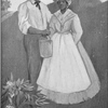 African American couple holding a pail.