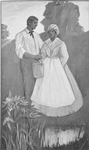 African American couple holding a pail.