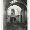 Interior view of the ruined church at Bannoncourt, Meuse, France, Oct. 3, 1918