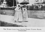 The women look like Dutch women turned Black, Paramaribo.