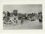 Soldiers in a bombed village