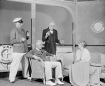 Richard Barbee (Sam, in yachting clothes), Frank Conroy (Edmund Darrell) seated, Ralph Morgan (Charles) adn Judith Anderson (Nina)