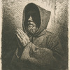 Tête de moine en prière.