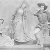 Charles Weidman, Eugenia Liczbinska with Blanche Talmud (seated) Dance Group appearing in music-dance-drama "Music of the troubadours" (Neighborhood Playhouse Production, New York, 1931)