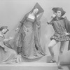 Charles Weidman, Eugenia Liczbinska with Blanche Talmud (seated) Dance Group appearing in music-dance-drama "Music of the troubadours" (Neighborhood Playhouse Production, New York, 1931)