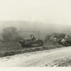 Three wrecked tanks in front of  a German machine-gun nest, which they put out of action before they were stopped. Chennery, Ardennes, Nov. 7, 1918.
