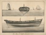 The stern and profile views of a cutter