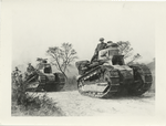 Amer. advance in the Argonne region. Amer. tanks moving up, Boureilles, Meuse, France.
