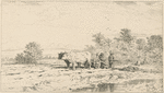 Paysage : laboureurs.