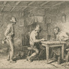 Joueurs de cartes, intérieur.