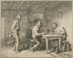 Joueurs de cartes, intérieur.