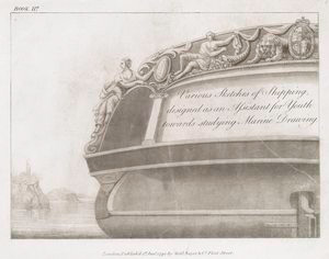Various sketches of shipping, designed as an assistant for youth towards studying marine drawing