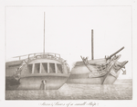 Stern and bows of a small ship