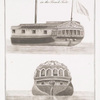 Stern of a frigate, in the Dutch taste; Stern and quarter of a frigate in the French Taste