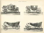 Fig. 14. - Small state coach of Queen Victoria; Fig. 15. - Full dress landau of Queen Victoria; Fig. 16. - Landau used for the Diamond Jubilee of Queen Victoria, 22nd June, 1897; Fig. 17. - Landau used for the entry of Princess Alexandra of Denmark into London, 10th of March, 1863. Great Britain.