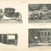 Fig. 50. - State carriage of Empress Marie Louise; Fig. 51. - Model of a dress carriage suspended from the roof, at the Cluny Museum, Paris; Fig. 52. - Sedan chair, 18th century; Fig. 53. - Model of carriage, with pillow seat for coachman, at the Cluny Museum, Paris. France.