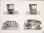 Fig. 98. - Sedan chair of King Charles III; Fig. 99. - Sedan chair of King Ferdinand VI; Fig. 100. - State coach of Queen Jeanne-La-Folle; Fig. 101. - State coach of King Ferdinand VII. Spain.