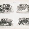 Fig. 102. - Full dress coach of King Ferdinand VII; Fig. 103. - State charriage of the President of the Cortes; Fig. 104. - State coach. Presented by the Emperor Napoleon I to King Charles IV; Fig. 105. - State coach of King Charles IV. Spain.