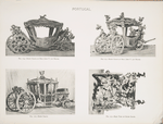 Fig. 114. - State coach of King John V (at Belem); Fig. 115. - State Coach of King John V (at Belem); Fig. 116. - State coach; Fig. 117. - Back view of state coach. Portugal.