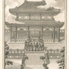 Tchen-Soung, troisieme Empereur de la Dynastie de Soung, fait les cérémonies respectueuses devant la représentation de Confucius ...