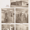 Personnel building, South gateway ; Personnel building ; Time-clocks ; First-aid includes three treatment rooms, A recovery room, A doctor's office.