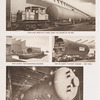 Four acid drop-out cases, each 144 inches by 50 feet ; Two 60-tray Fractionating-columns ; Top of giant 174-foot column - 350 tons ; Ready to leave heavy weldshop - Fractioning column, 195 tons, 50 trays