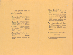 spring book of B. Kuppenheimer & Co. : illustrating a new century of clothing-radically different from the old-and incidentally depicting the more striking changes in men's wear during the past one hundred years.