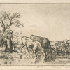 [Une femme et deux vaches.]