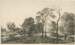 Paysage, d'après un croquis attribué à Van der Neer.