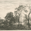Paysage, d'après un croquis attribué à Van der Neer.