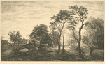 Paysage, d'après un croquis attribué à Van der Neer.