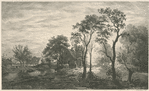 Paysage, d'après un croquis attribué à Van der Neer.