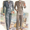 Model No. 705. Young men's double-breasted drape or lounge style; Model No. 706. Young men's double-breasted style.