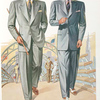 Model No. 707. Young men's two-button drape or lounge style; Model No. 708. Young men's three-button drape or lounge style.