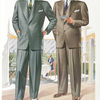 Model No. 730. Young men's two-button stout model; Model No. 731. Conservative two-button stout model.