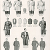 Suggestions for formal attire: double-breasted summer tuxedo; peaked lapel summer tuxedo; shawl collar summer tuxedo, full dress for formal evening; three-button clerical sack; clerical frock; Prince Albert frock; one-button cutaway frock; dress vest; clerical vest; cassock vest.
