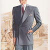 Model No. 901. Double-breasted style for young men (three buttons - two to button).