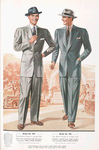 Model No. 905. Three button drape or lounge style; Model No. 906. Two button drape or lounge style; Piped lower pockets.