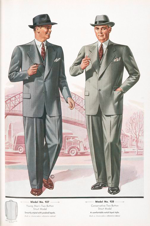 Model No. 927. Young men's two button stout model; Model No. 928 ...