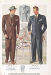 Model No. 111. Young men's two-button drape style; Model No. 112. Young men's three-button drape style; Model No. 113. Young men's double-breasted drape style.