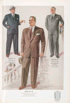 Model No. 137. Young men's stout two-button style; Model No. 138. Conservative stout two-button style; Model No. 138. Conservative stout three-button style.