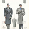 Model No. 241. Stylish three-button double-breasted dress model; Model No. 242. Two-button double-breasted model; Model No. 243. Dressy three-button double-breasted drape style; Model No. 244. Popular three-button single-breasted form-fitting model; Model No. 245. Smart fly front style.