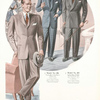 Model No. 205. Young men's three-button drape sack; Model No. 206. Young men's two-button drape sack; Model No. 207. Young men's double-breasted drape sack.